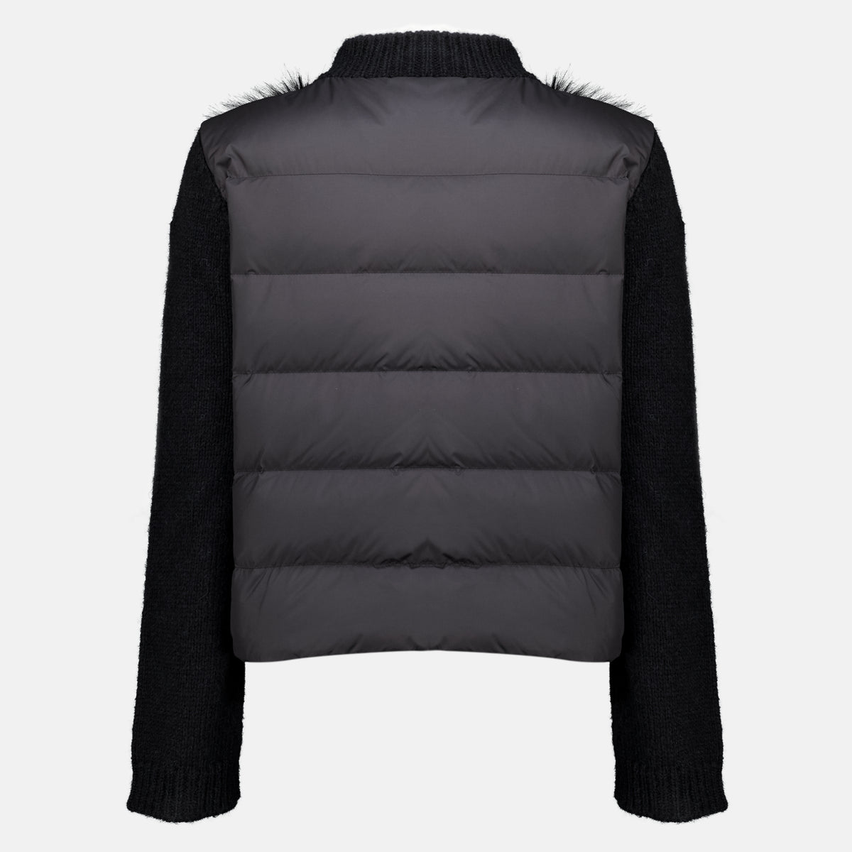 Maille Cardigan en alpaga et laine noir Moncler Noir Femme
