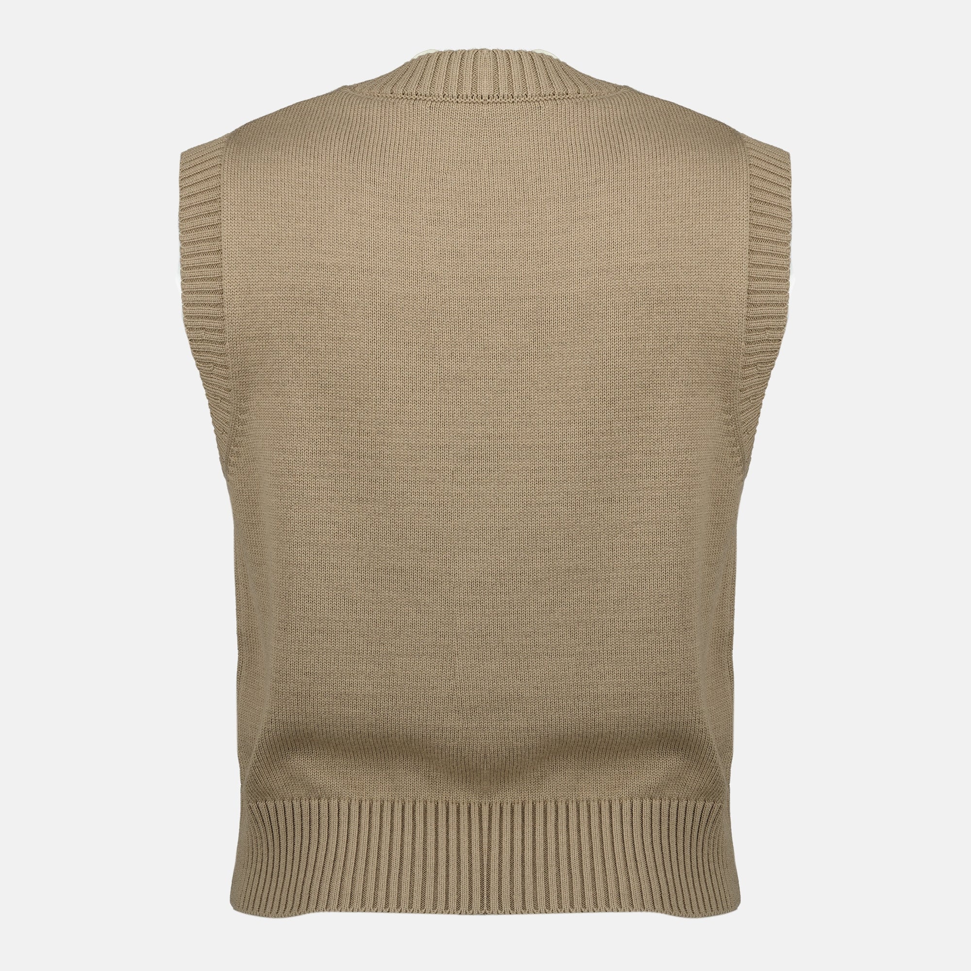 Image de l'article Pull AMI de coeursans manches marron de la marque Ami PARIS pour Unisex - Saison Printemps-Été 2026 - Vue de Dos