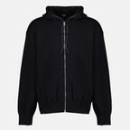 Immagine del pullover blu in cashmere con zip da uomo Fendi - Collezione Primavera-Estate 2026 - Vista Frontale