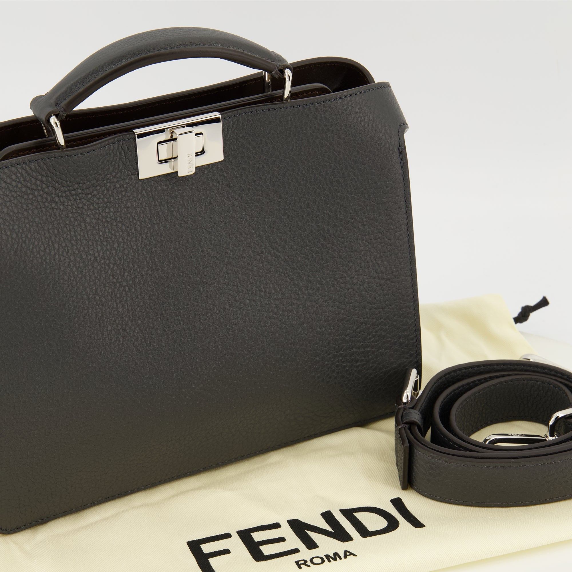 Image of the item PeekabooISeeU small gray bag by Fendi for Men - Fall-Winter 2025 - Detailed View_2