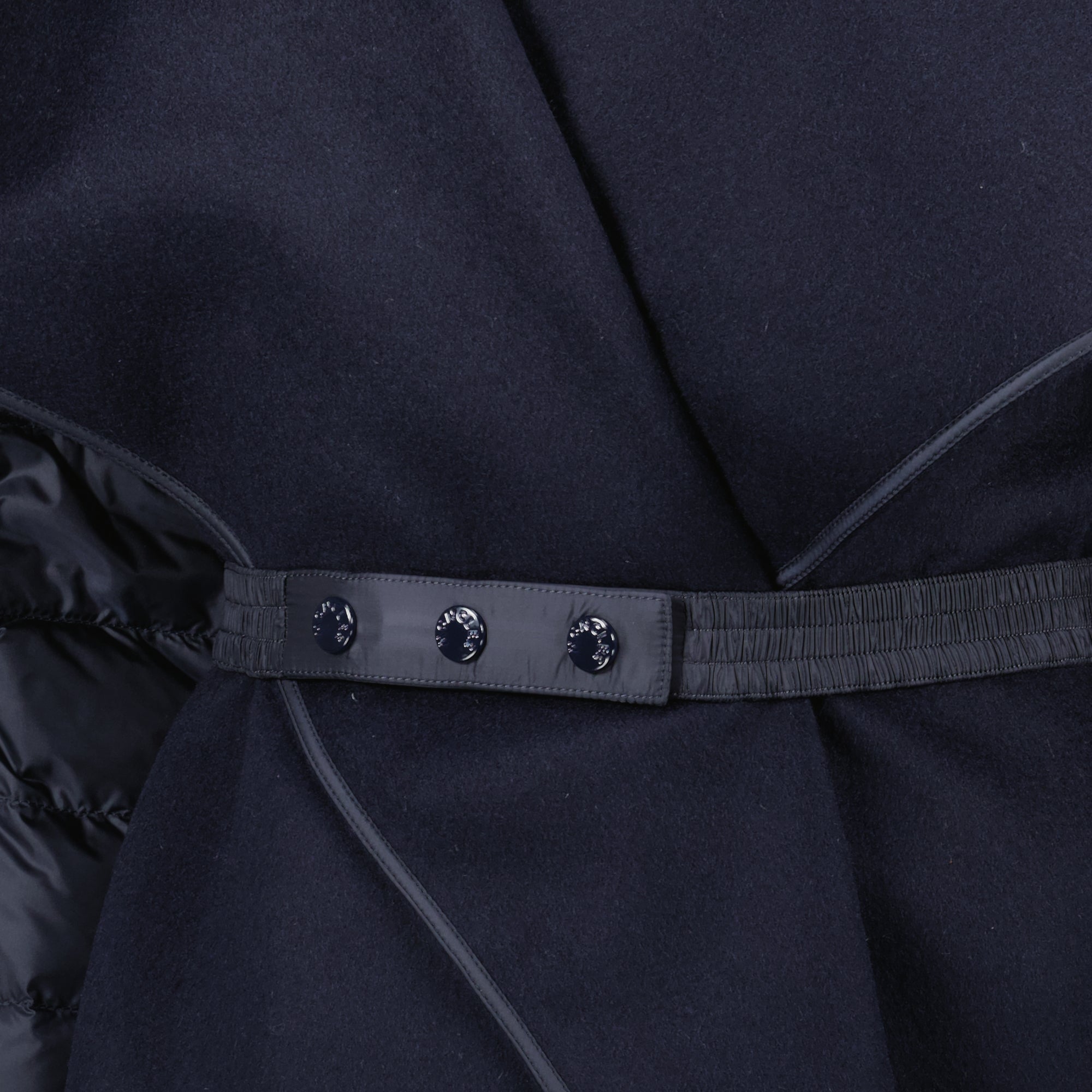 Vestes Cape en laine matelassée Moncler Bleu foncé Femme