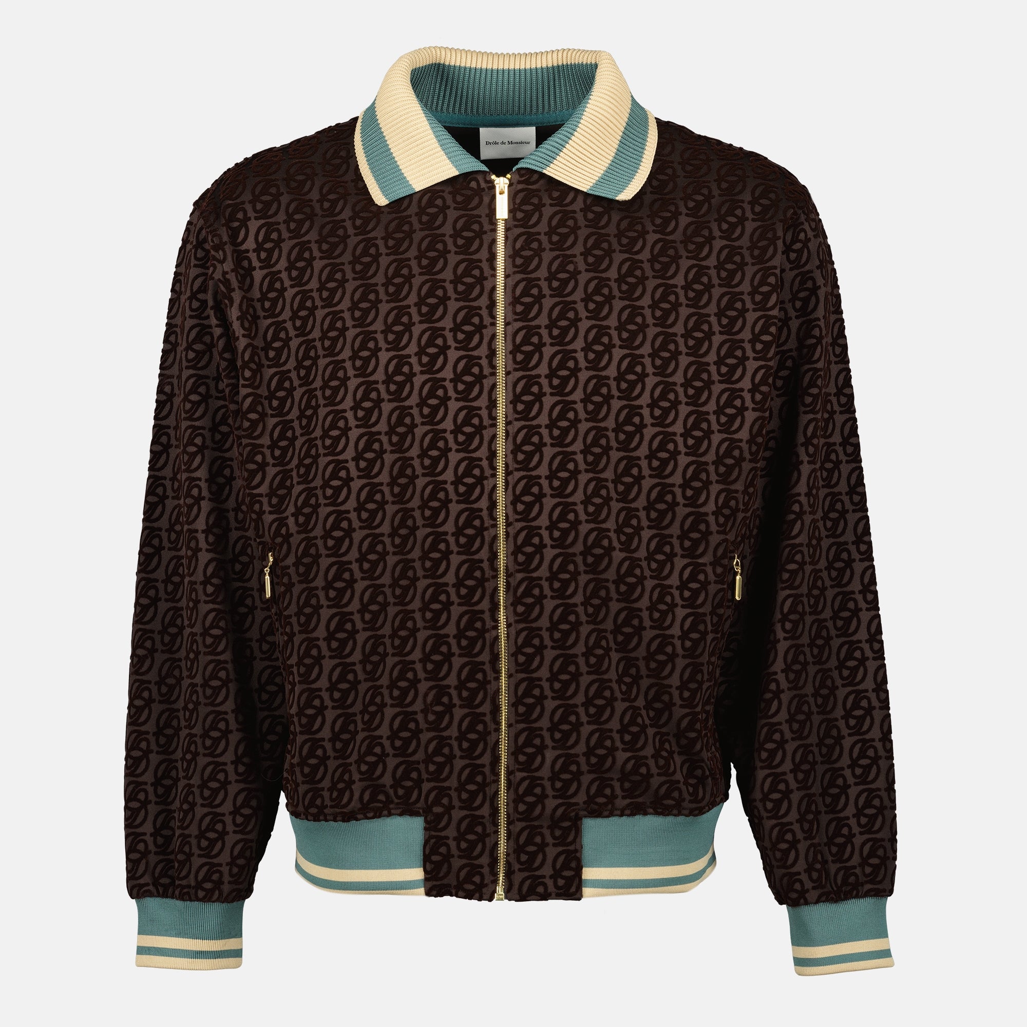 Immagine della Giacca Monogramma del marchio Drole De Monsieur per Uomo - Stagione Autunno-Inverno 2025 - Vista Frontale