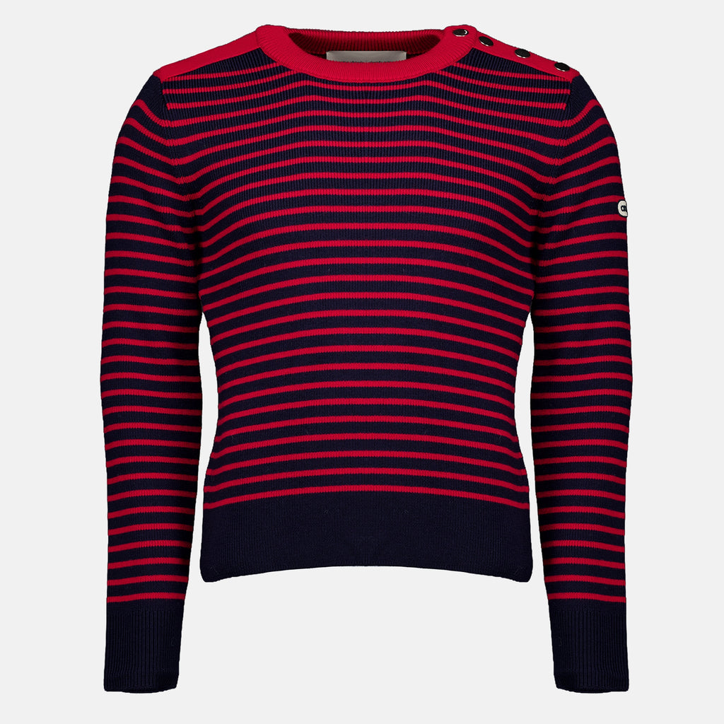 Sweatshirts Red Striped Wool Sweater Ami PARIS Rouge Unisexe