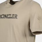 Camisetas T-shirt com Logótipo Desfocado Moncler Bege Homme