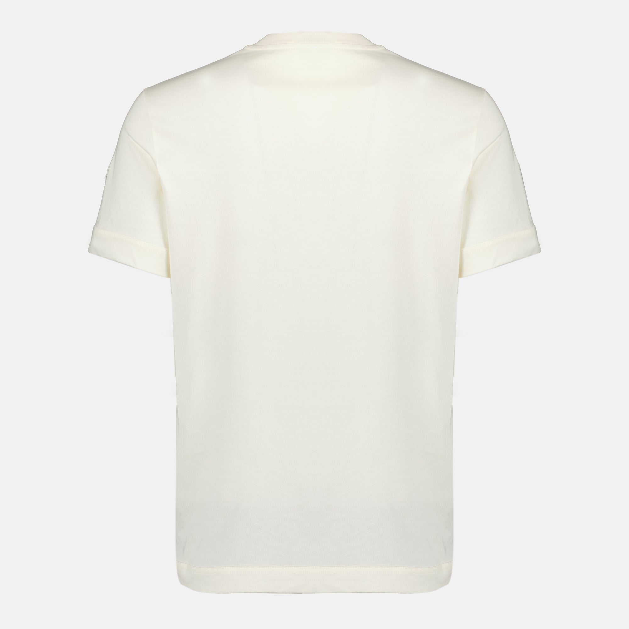 Image de l'article T-shirt à poche imprimé cachemire beige de la marque Moncler pour Homme - Saison Printemps-Été 2026 - Vue de Dos