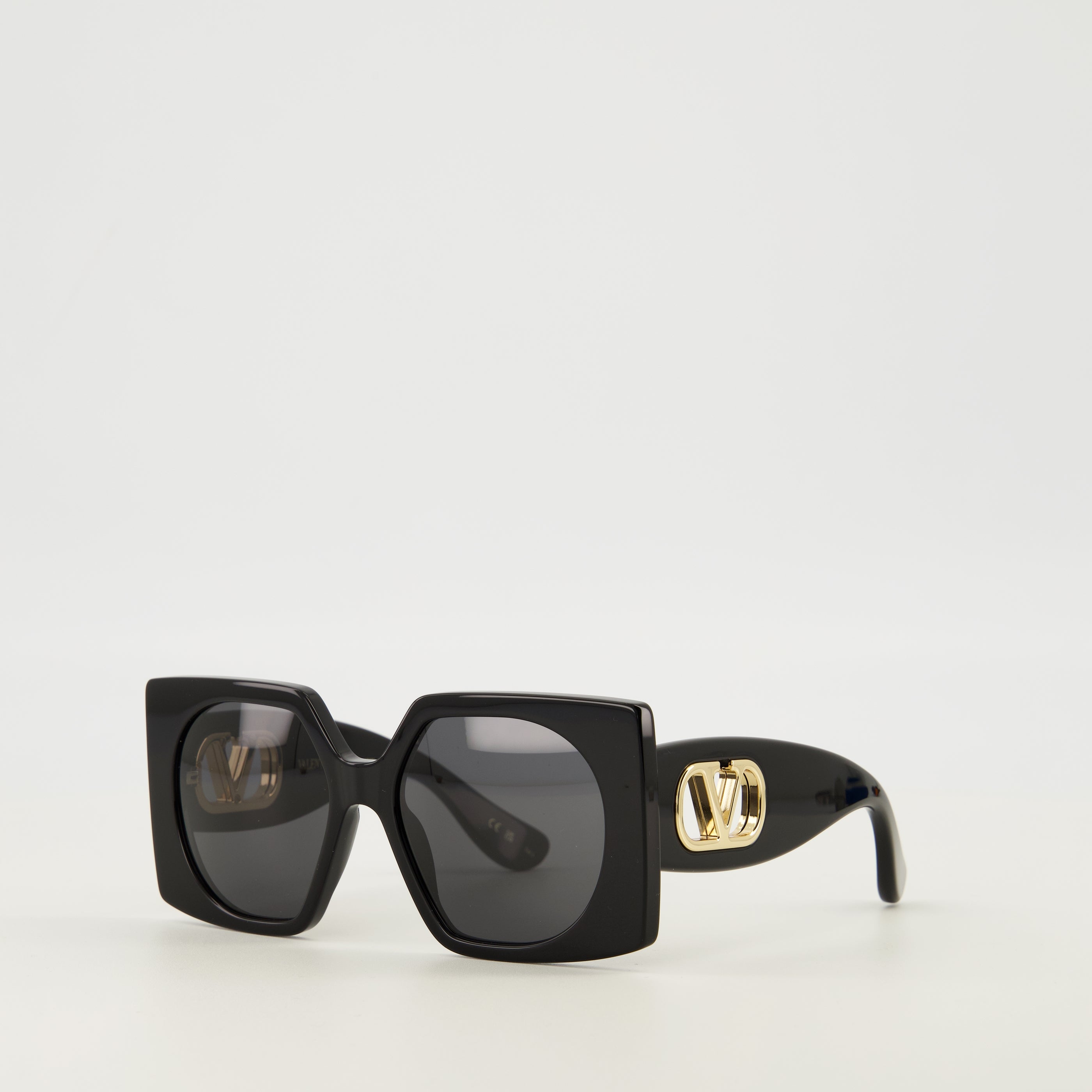 Lunettes Black Rectangular VLogo Glasses Valentino Garavani Noir Femme
