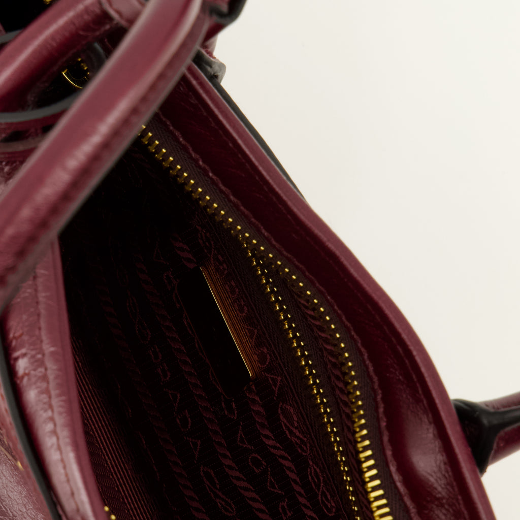 Sacs à main et épaule Mini Bonnie Ledertasche in Burgunder Prada Bordeaux Femme