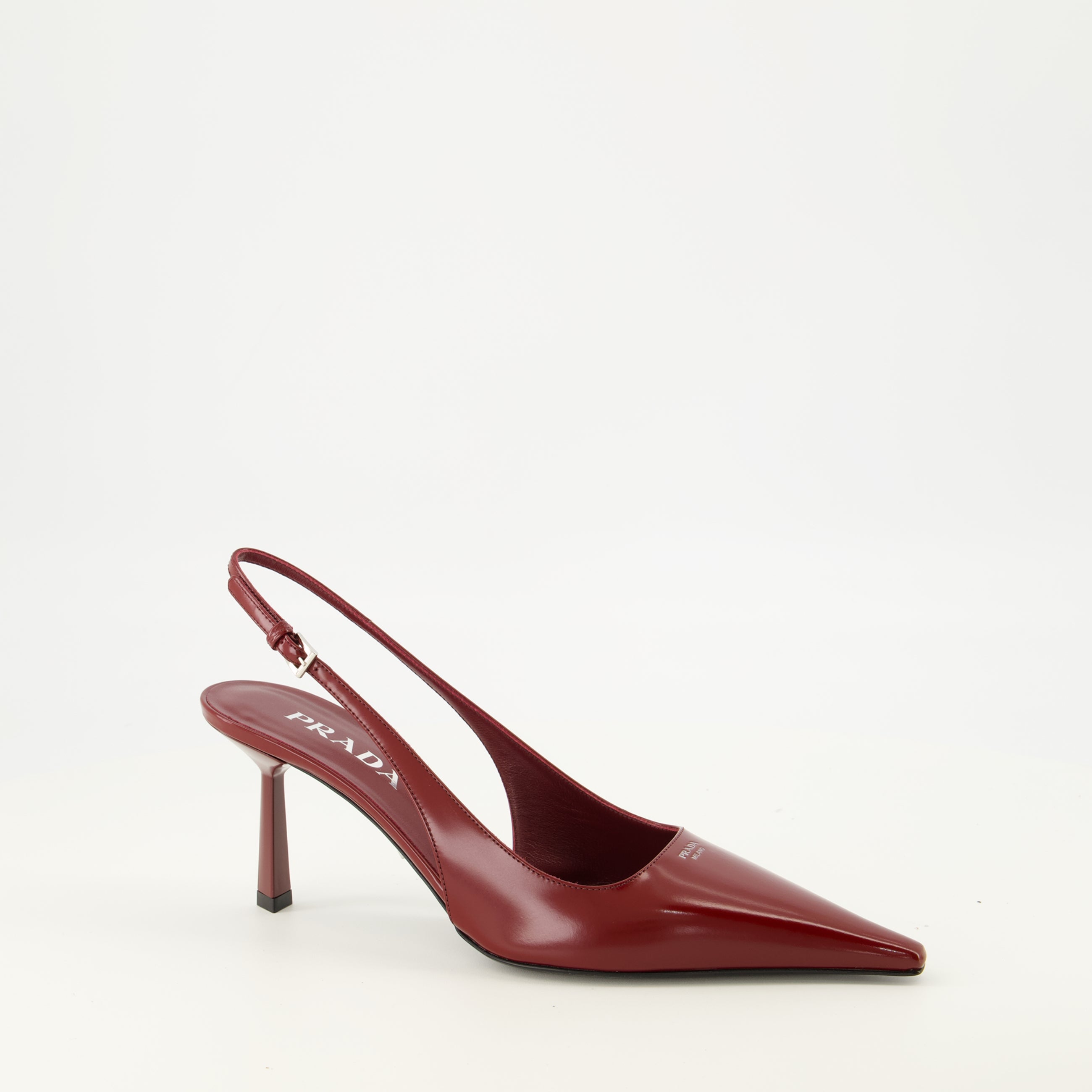 Escarpins 레드 페이턴트 레더 힐 Prada Rouge Femme