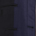 Vestes Navy Lederkragenjacke Dior Bleu foncé Homme