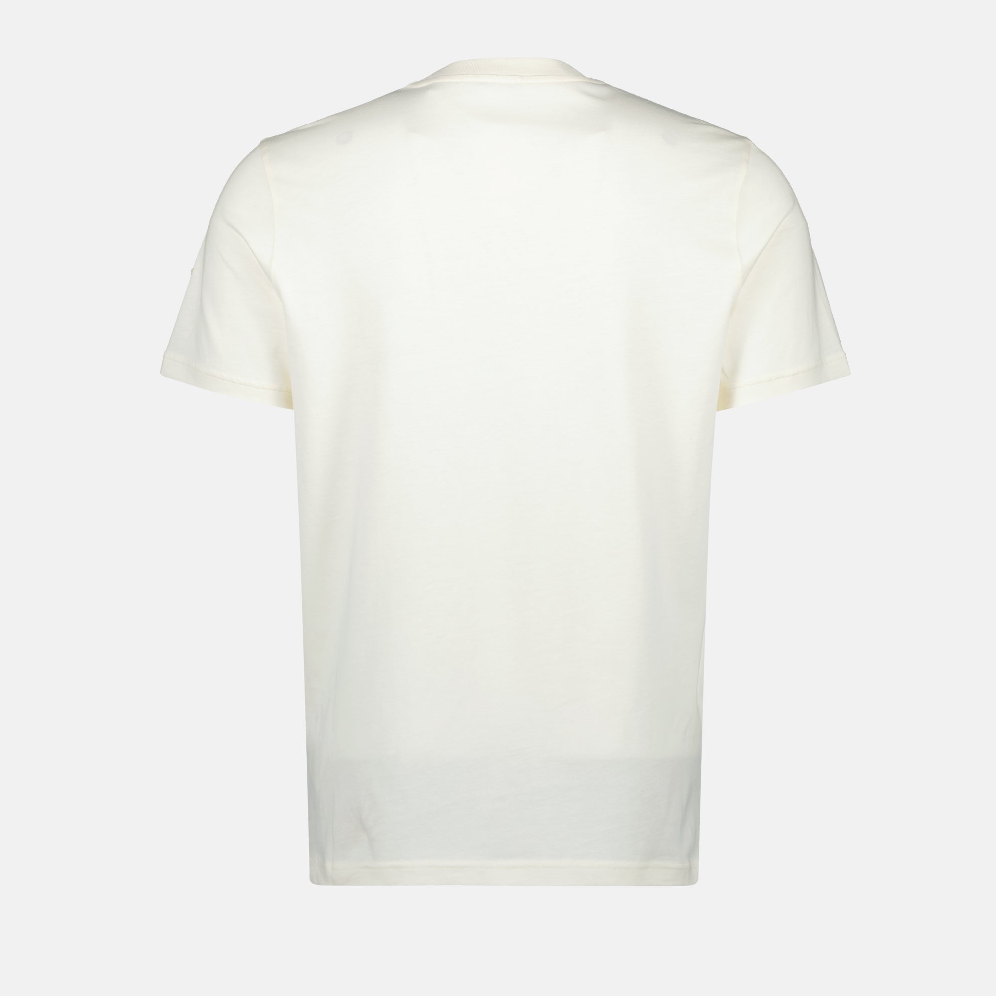 T-shirts T-shirt à logo brodé Moncler Blanc Homme