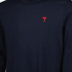 Image of the long-sleeve T-shirt 'Ami de cœur' by Ami PARIS for Unisex - Fall-Winter 2025 - Detailed View 3