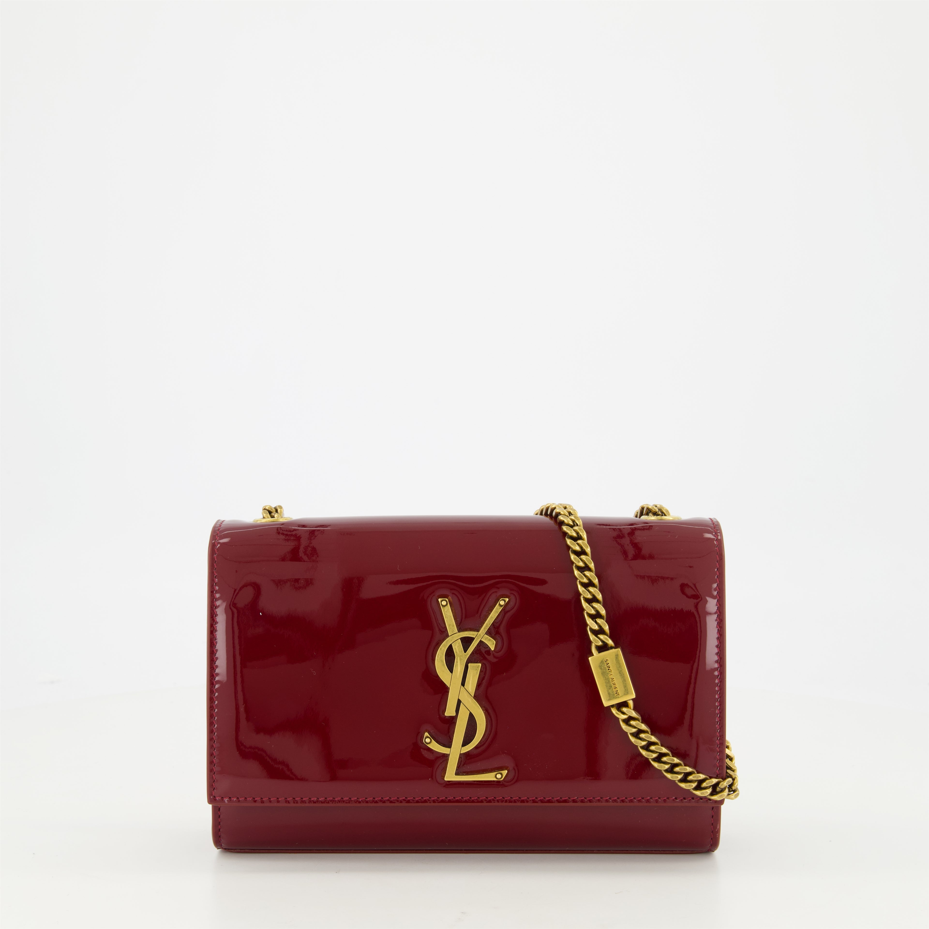Sacs bandoulière Sac Kate en cuir Saint Laurent Bordeaux Femme