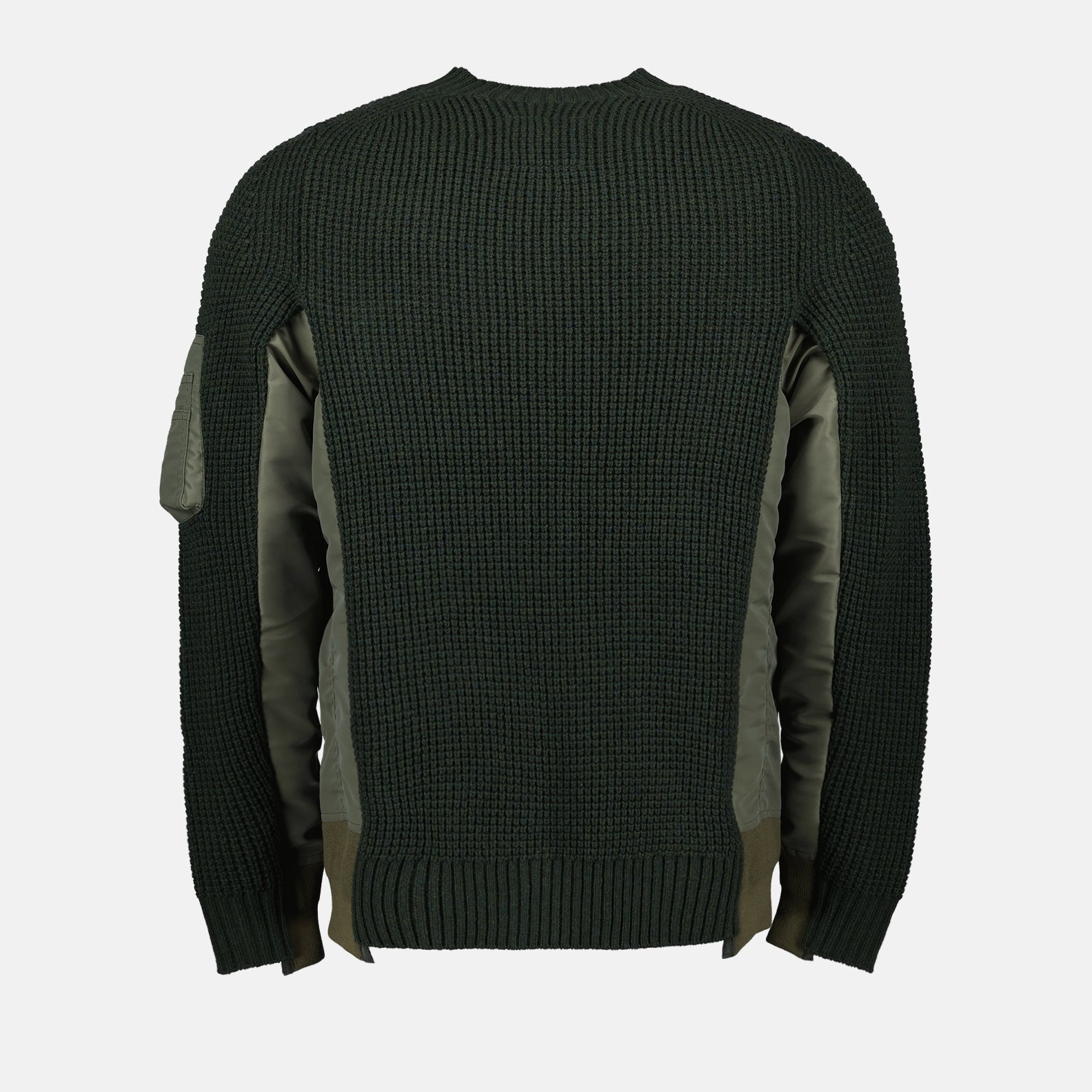 Maille Pull bi-matière Sacai Vert Homme