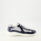 Image of the article Prada America's Cup navy blue sneakers for men - Spring-Summer 2026 - Right side view