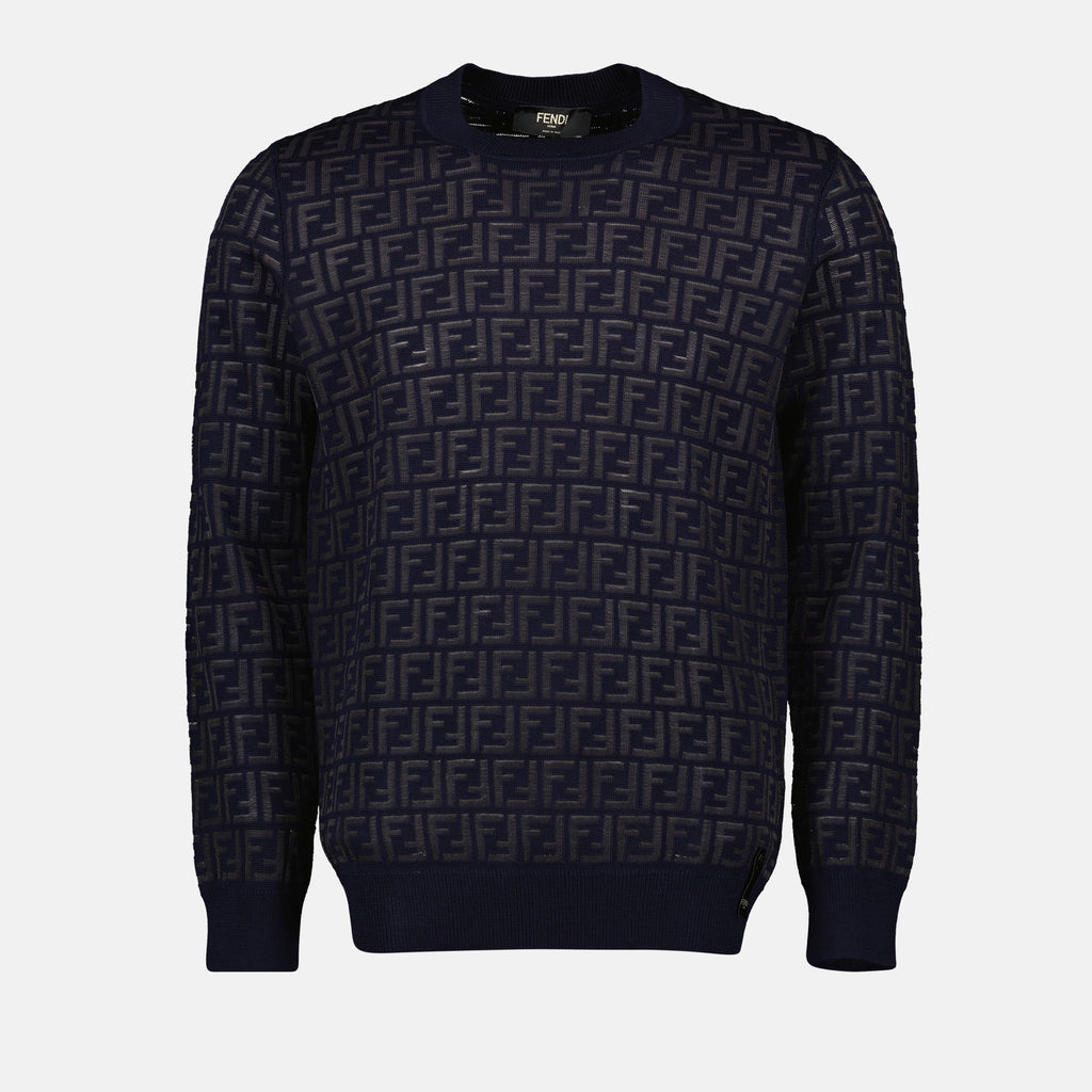 Prendas de punto Pull en laine FF Fendi Azul Homme