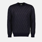 Prendas de punto Pull en laine FF Fendi Azul Homme