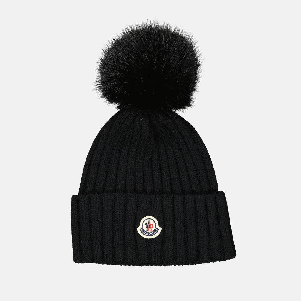 Hats, caps and beanies Bonnet à pompon Moncler Black Femme