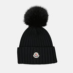 Hats, caps and beanies Bonnet à pompon Moncler Black Femme