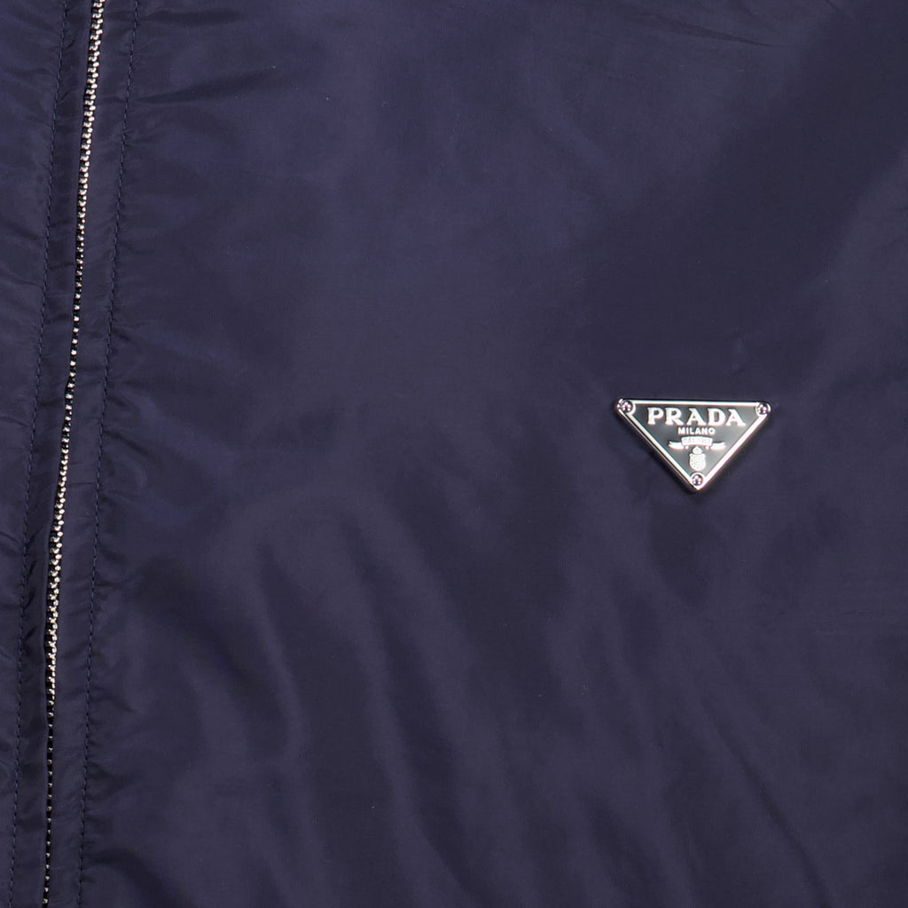 Chemises Camicia Blu Navy in Re-Nylon Prada Bleu foncé Homme