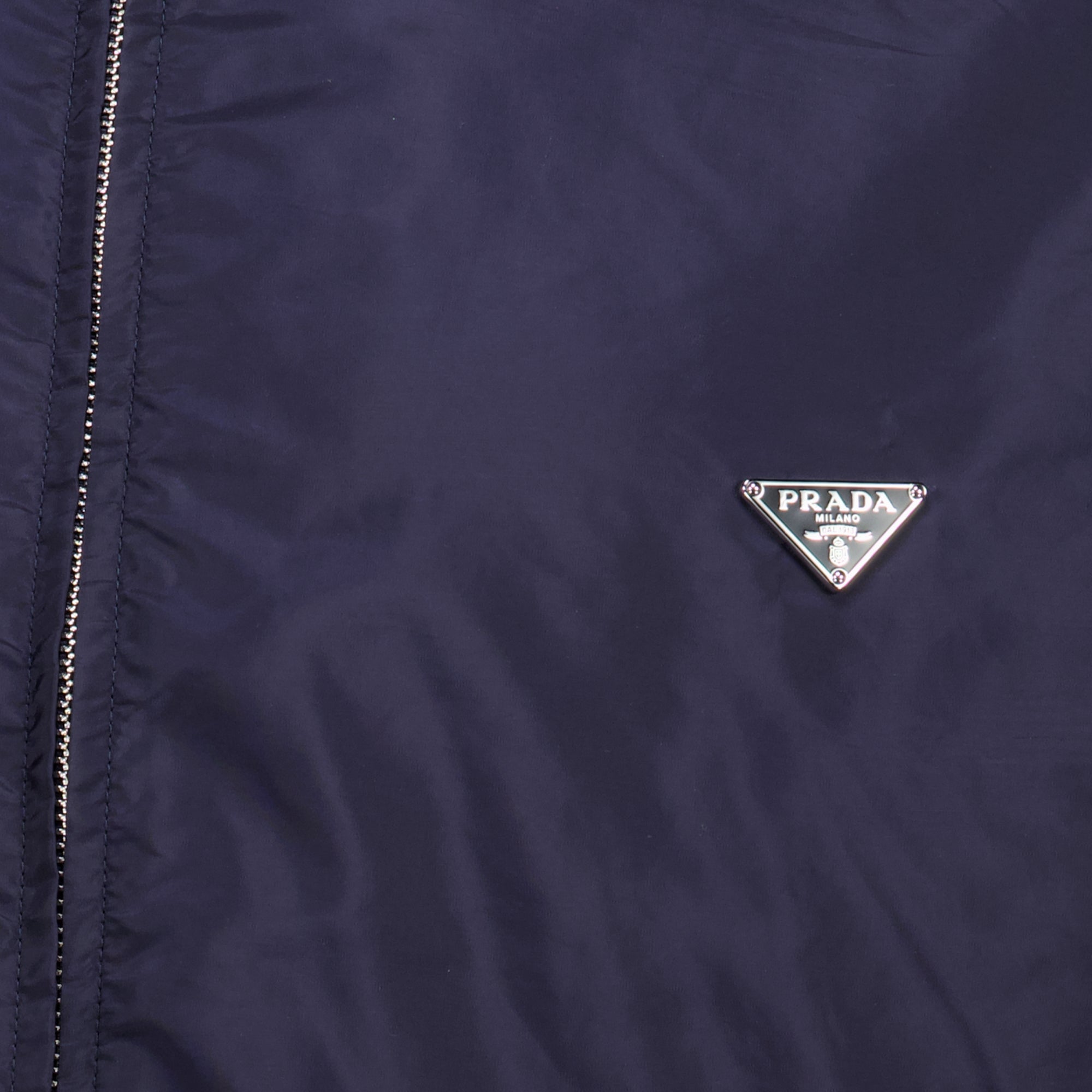 Chemises Camicia Blu Navy in Re-Nylon Prada Bleu foncé Homme