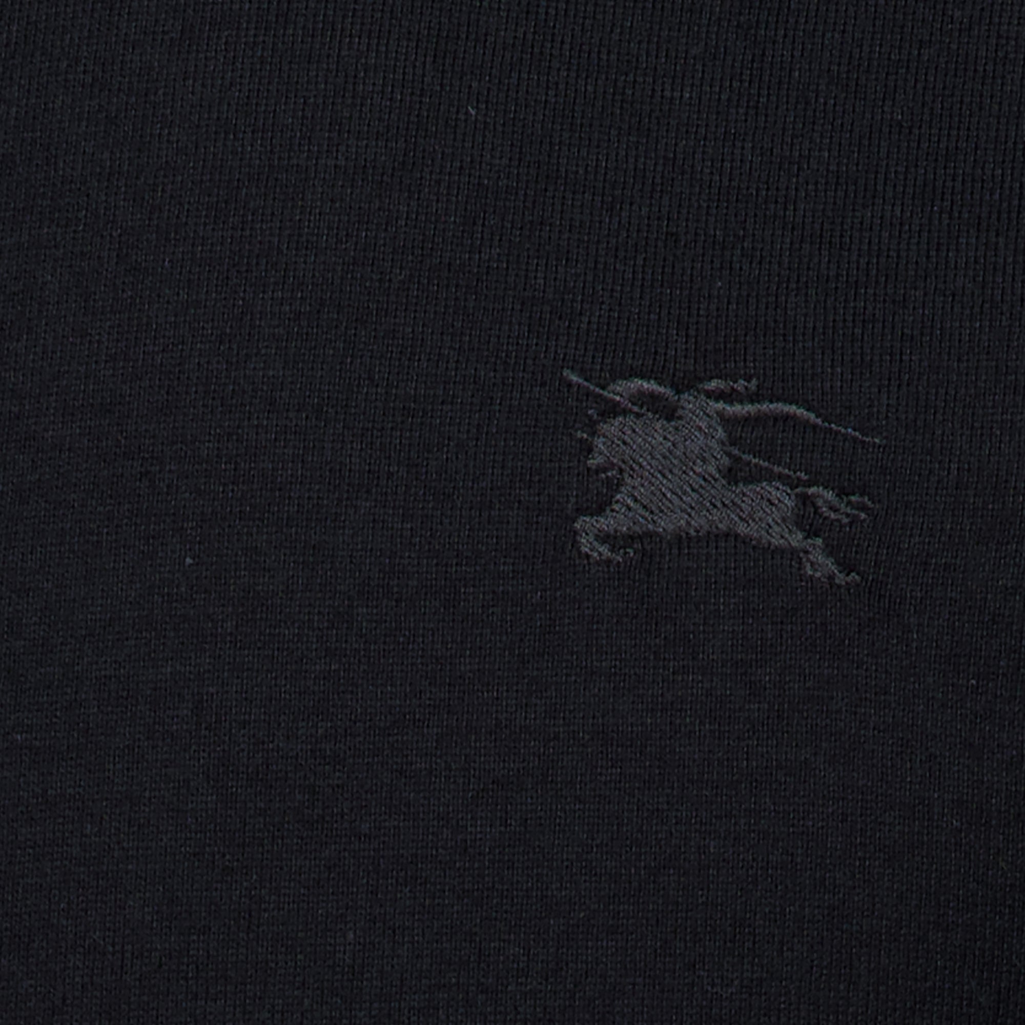 T-shirts T-shirt noir à liseré Burberry Noir Homme
