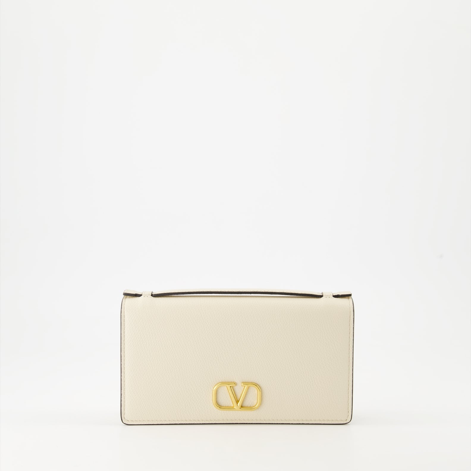 スモールレザーグッズ Portefeuille VLogo à chaîne Valentino Garavani 白 Femme