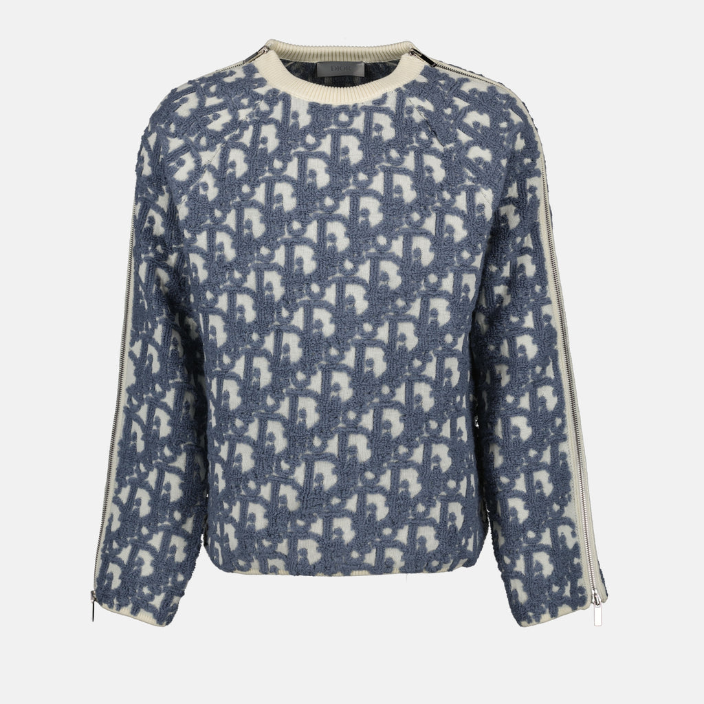 Maglieria Pull Oblique Dior Blu Homme