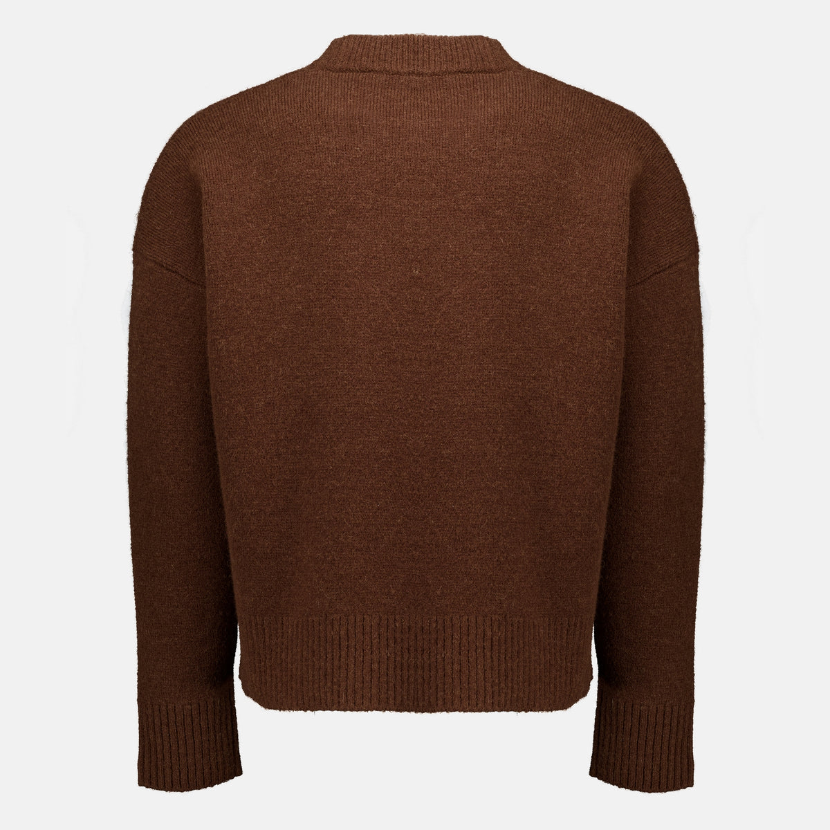 Maille AMI Heart Brown Sweater Ami PARIS Marron Unisexe