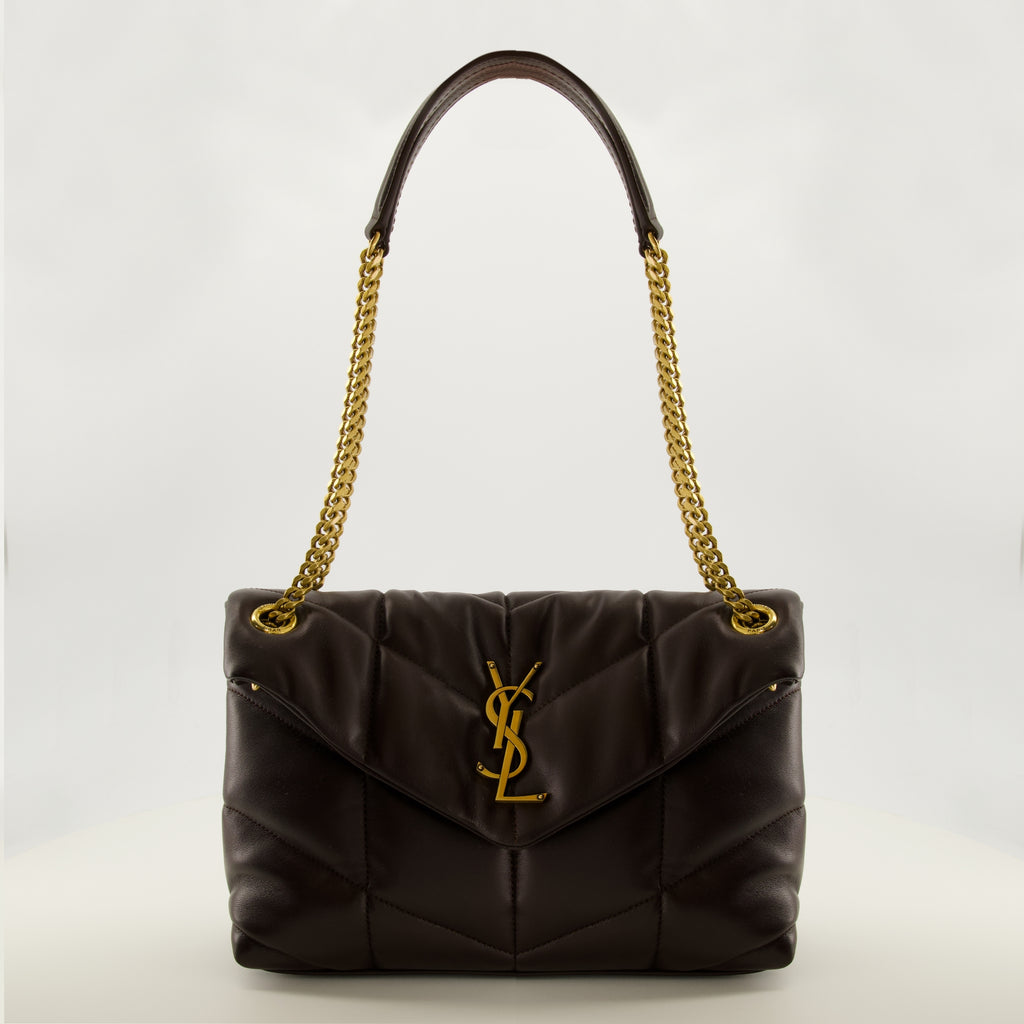 Sacs à main et épaule Sac Puffer small marron Saint Laurent Marron Femme