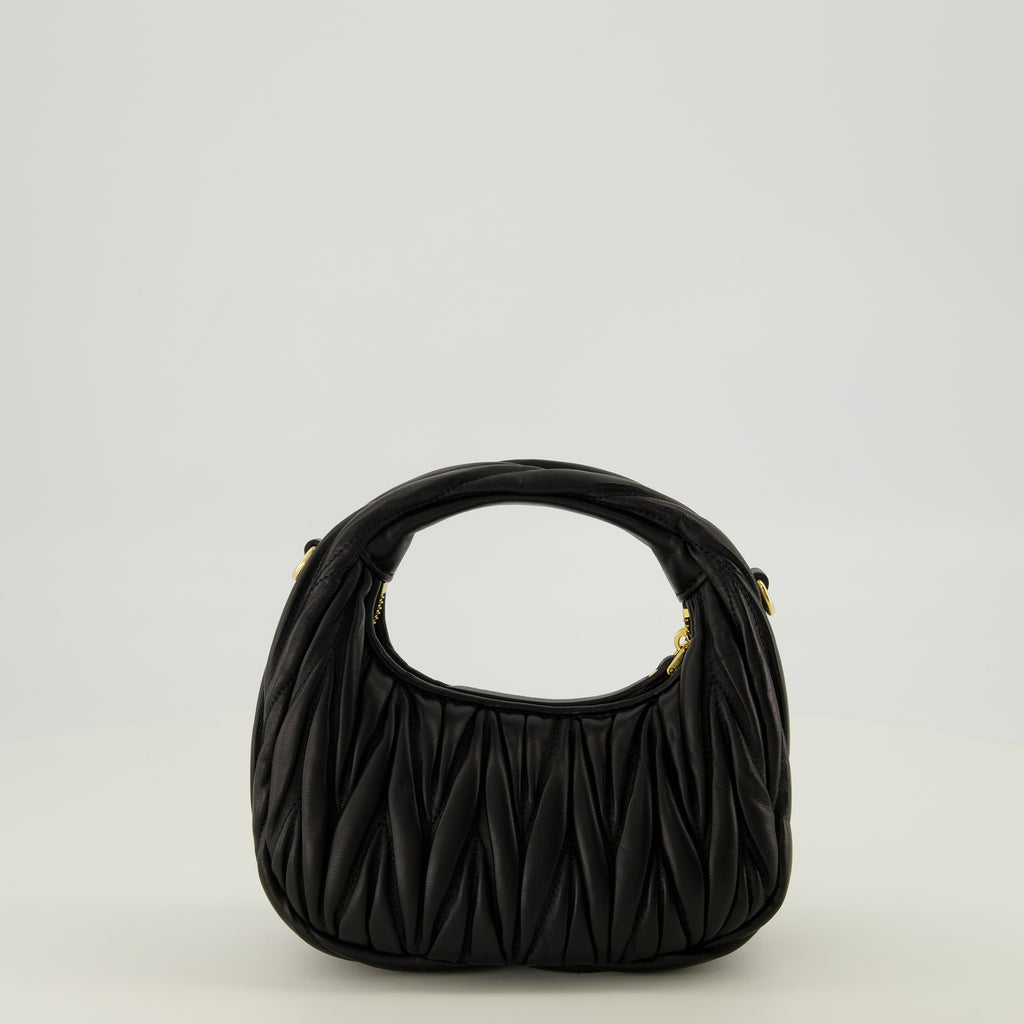 Sacs à main et épaule Mini sac Hobo Wander noir Miu Miu Noir Femme