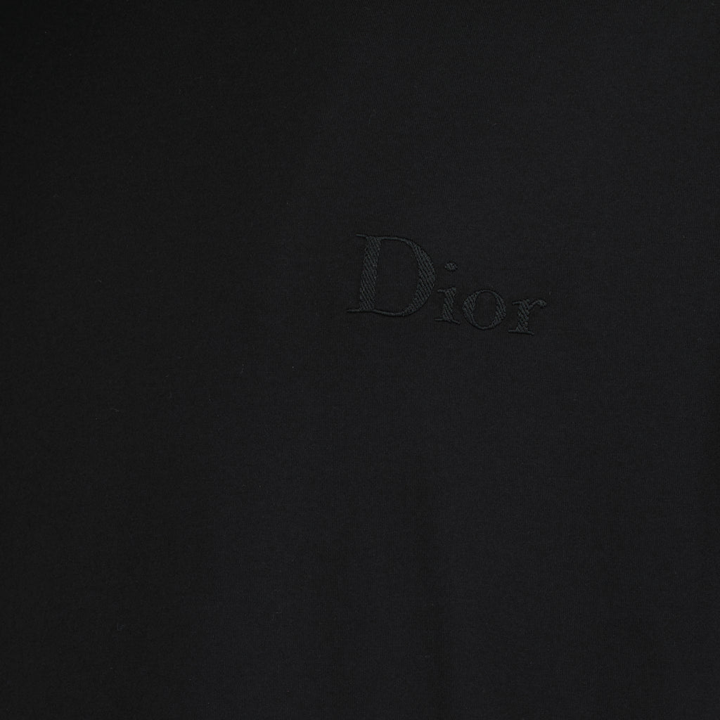 Immagine dell'articolo T-shirt nera in cotone ricamato del marchio Dior per uomo - Collezione Primavera-Estate 2026 - Vista dettagliata_1