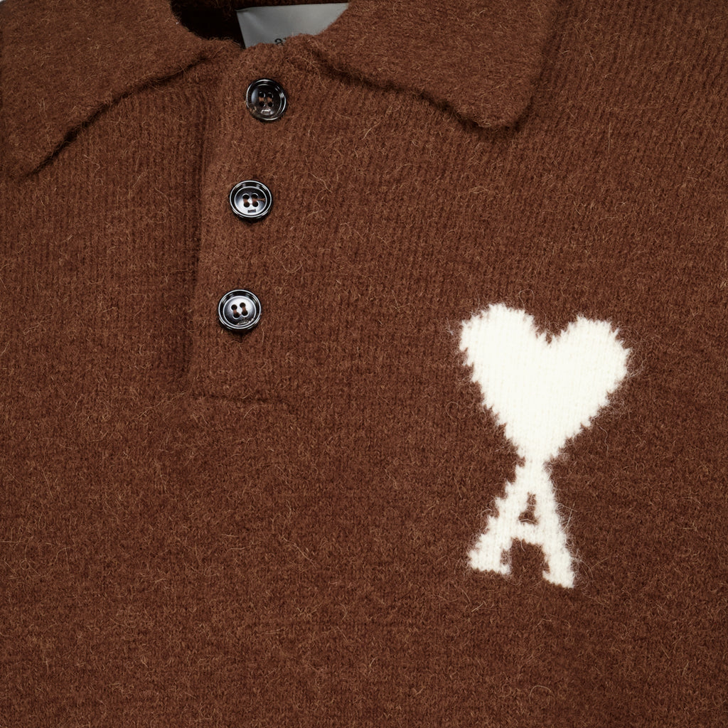 Polos Suéter de Alpaca Marrón Ami PARIS Marron Unisexe