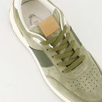 Tênis Ténis em Couro Veludo Tod's Cáqui Homme
