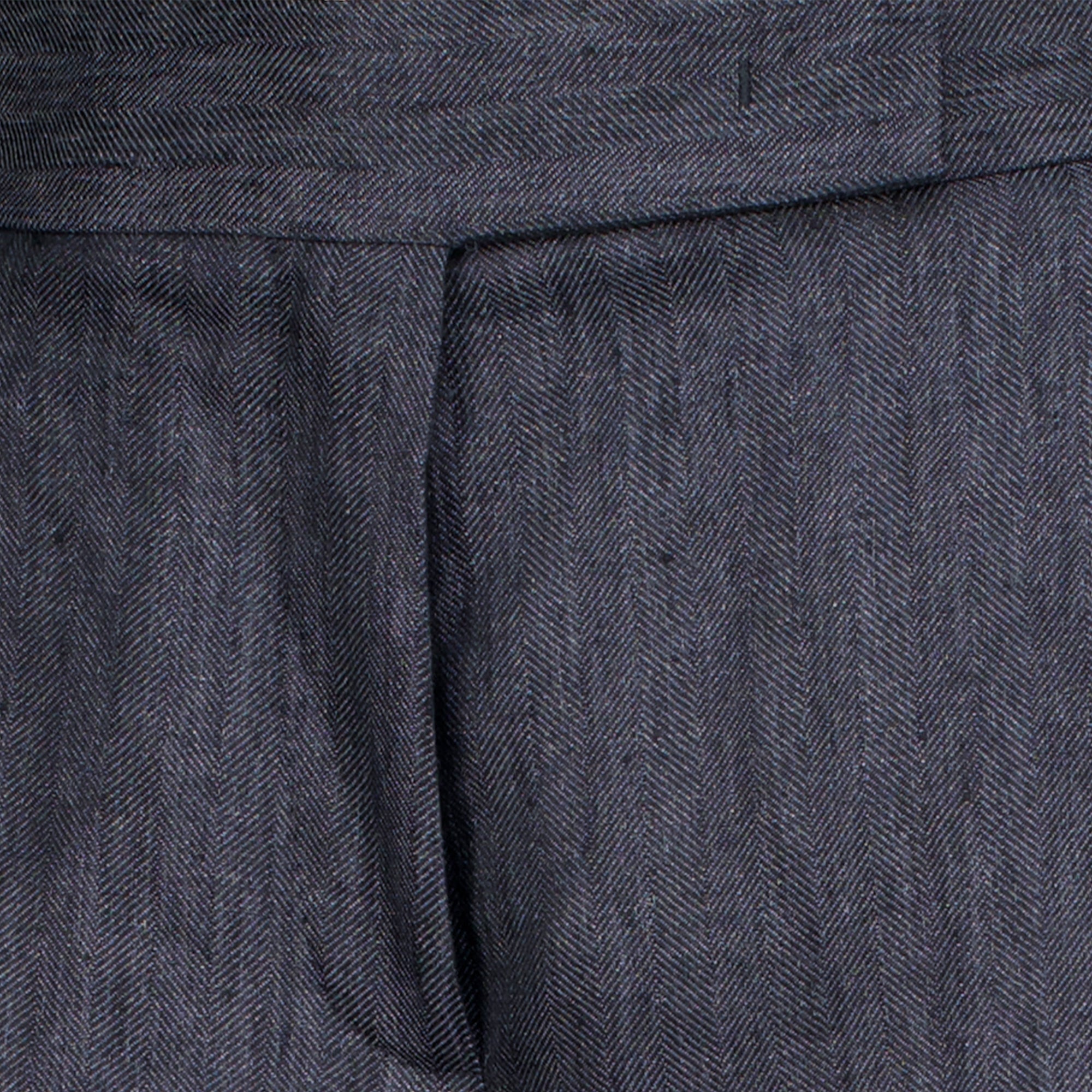 Pantalons グレーシェブロンリネンワイドパンツ Max Mara Gris Femme