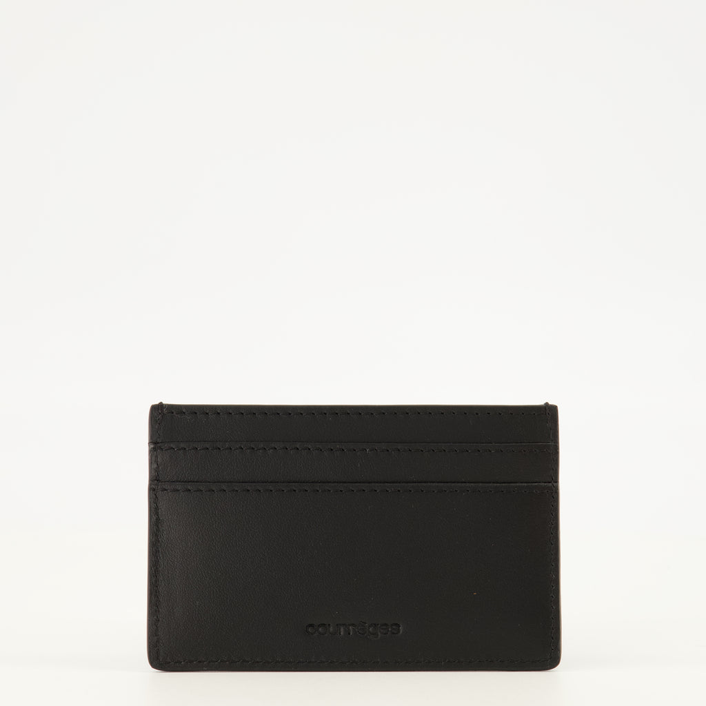 Petite maroquinerie Portafoglio in Pelle Nera AC Courrèges Noir Femme