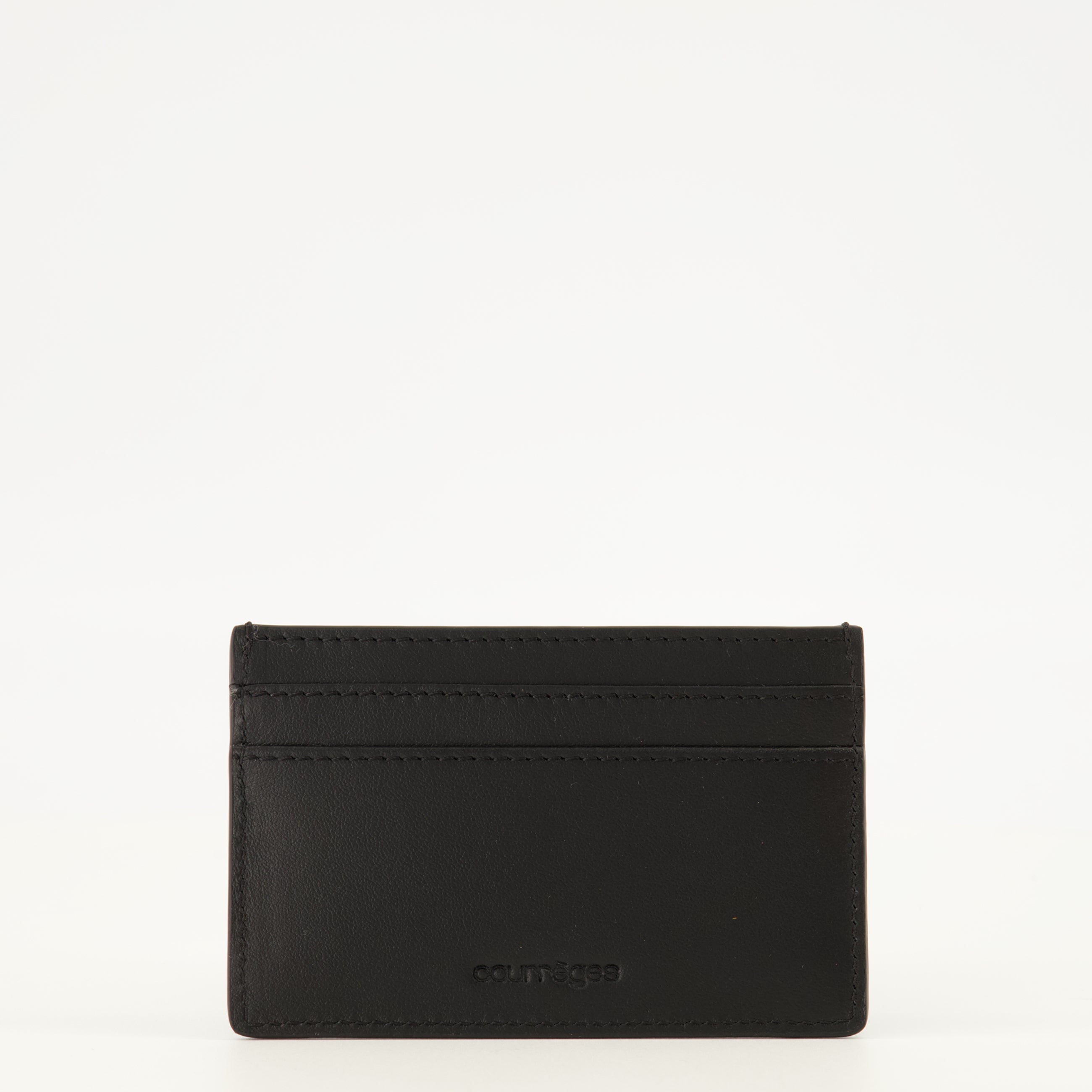 Petite maroquinerie Porte-cartes AC en cuir noir Courrèges Noir Femme