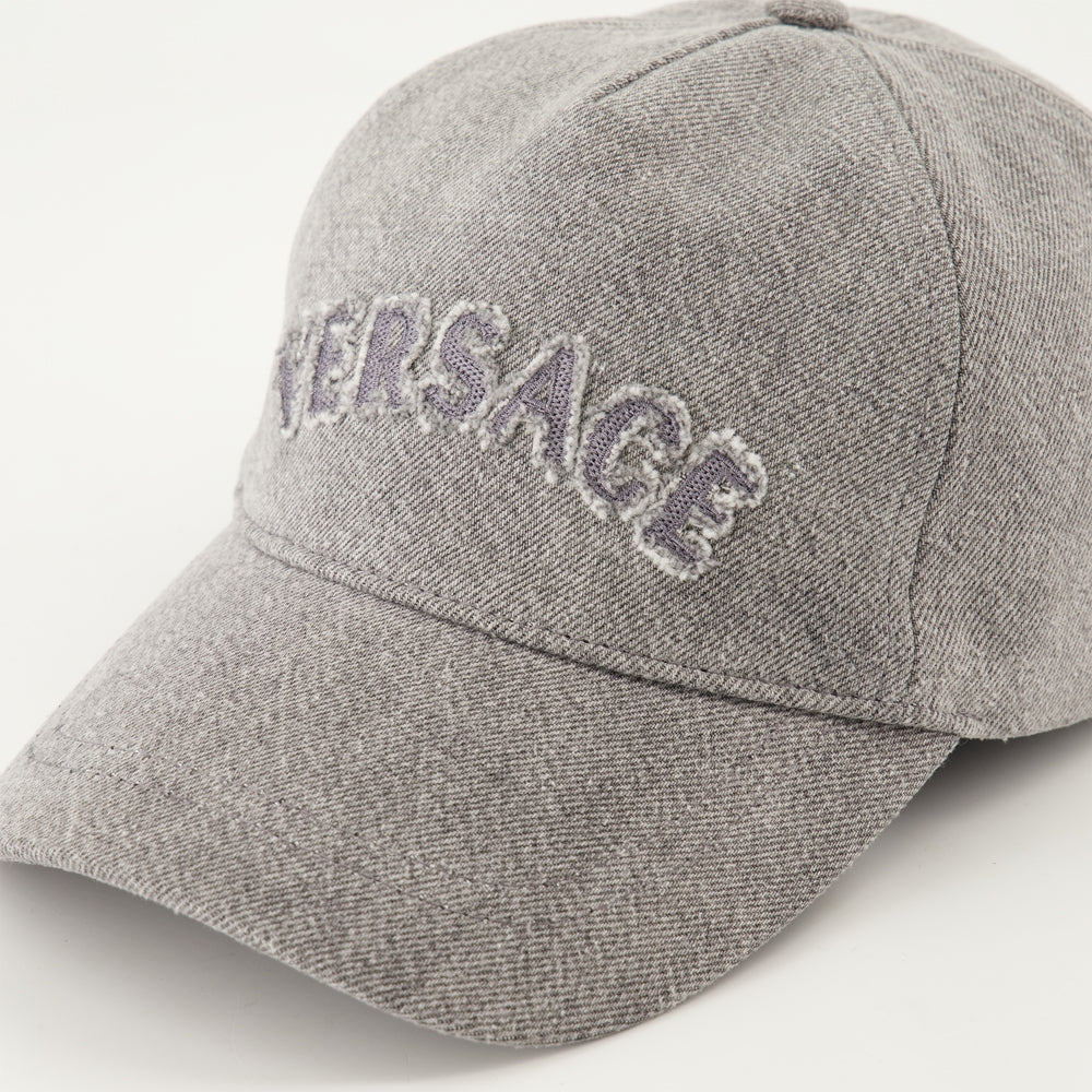 Chapeaux, casquettes et bonnets Casque en denim Versace Gris Homme