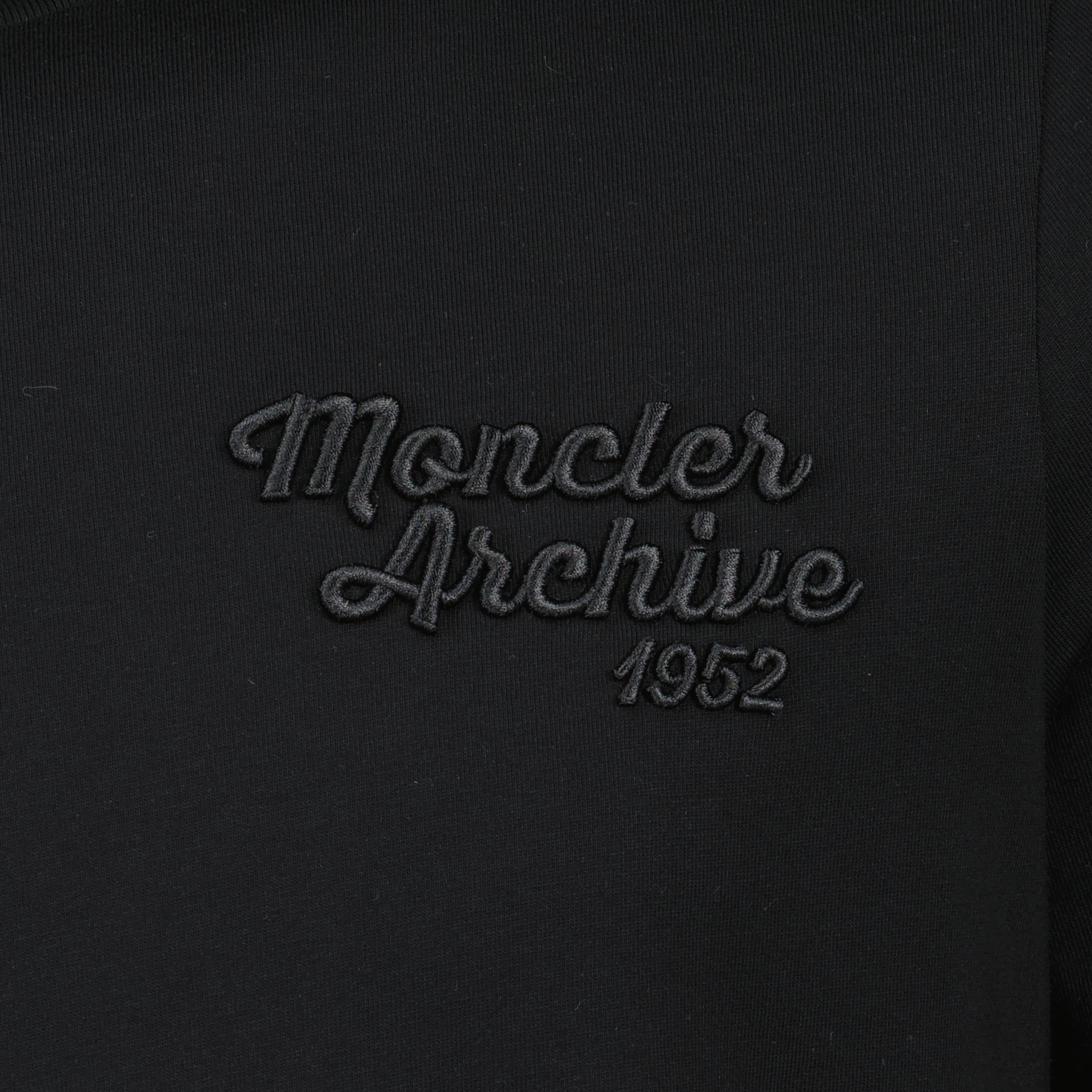 T-shirts T-shirt à logo brodé Moncler Noir Homme