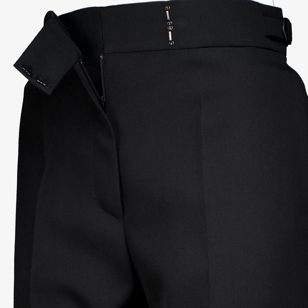 Pantalons Pantalon noir en gabardine Prada Noir Femme
