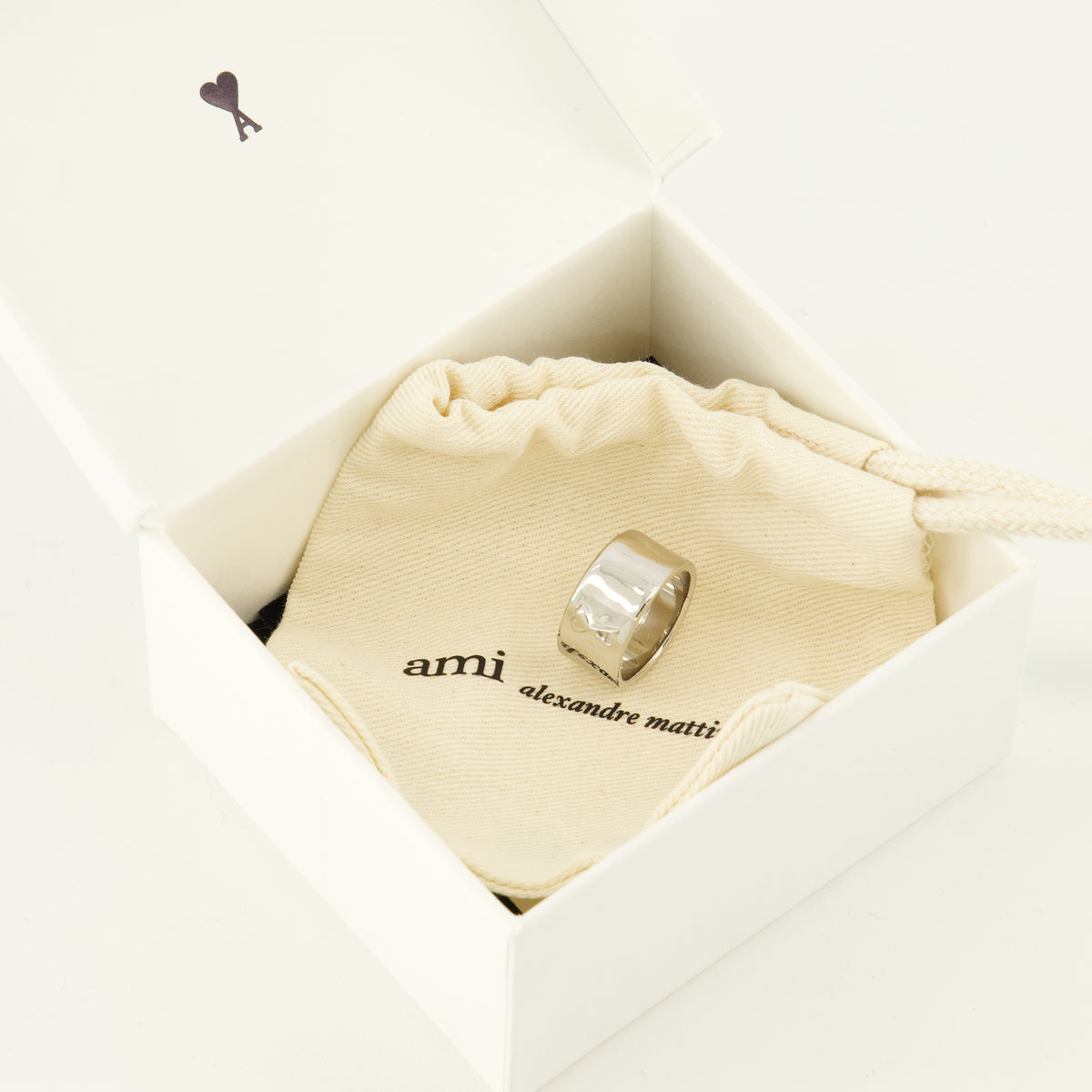 Bijoux Bague AMI de coeur argenté Ami PARIS Argenté Unisexe