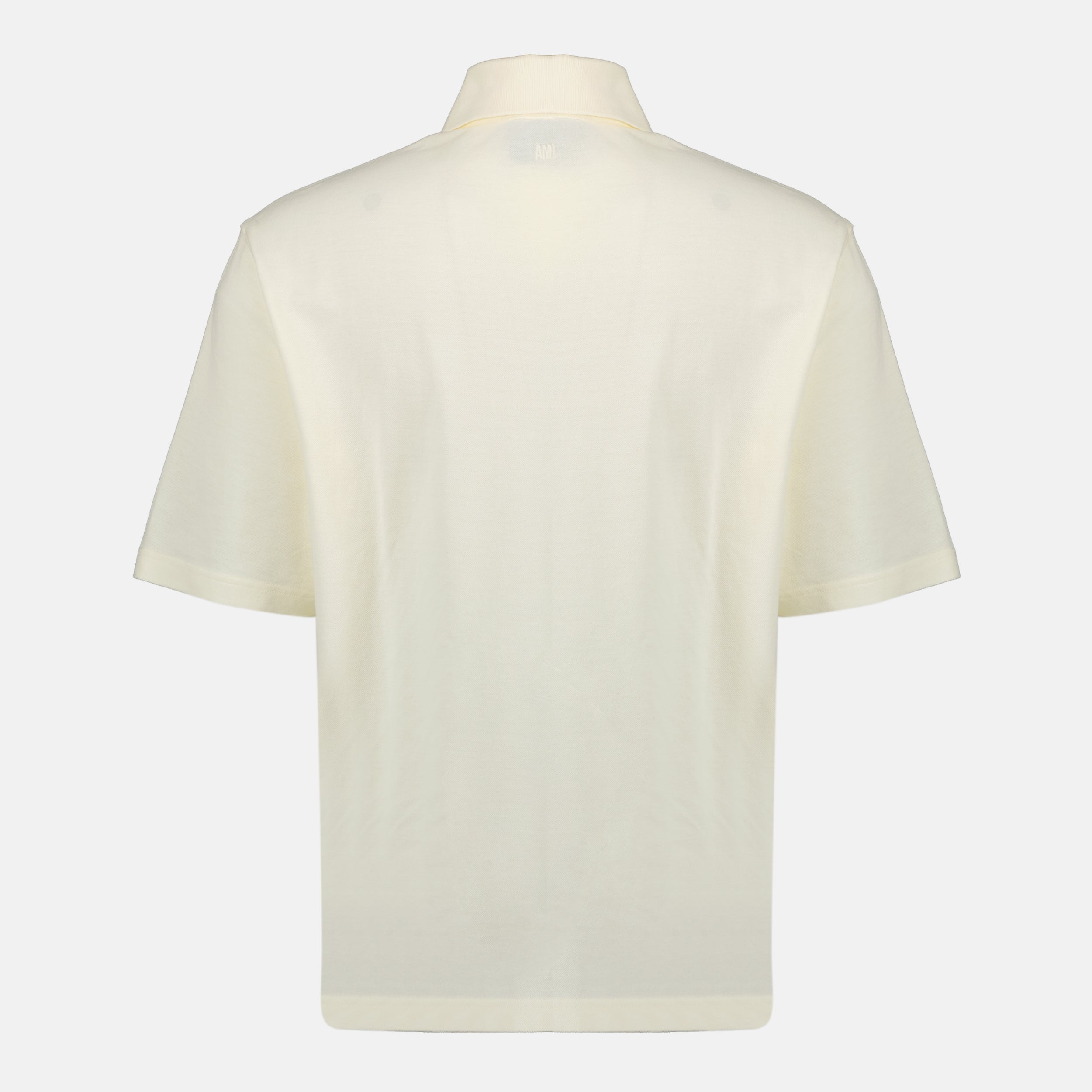 Image de l'article Polo AMI de coeur tissé bleu marine de la marque Ami PARIS pour Unisex - Saison Printemps-Été 2026 - Vue de Dos