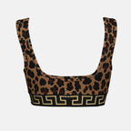 Tops Brassière Greca leopard Versace Marron Femme