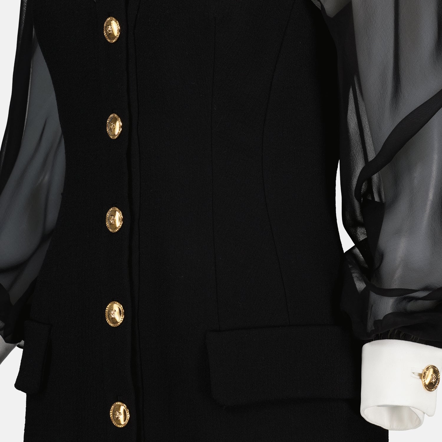 Robes Mini robe noire bustier Versace Noir Femme