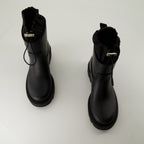 Bottines Mini Bottes Kickstream de pluie Moncler Noir Femme
