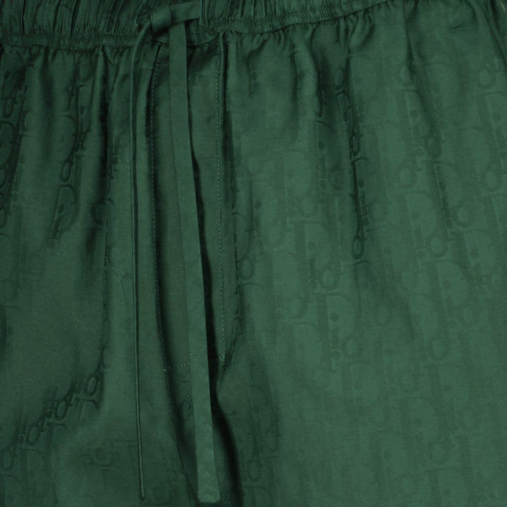Image de l'article Short Dior Oblique vert en soie de la marque Dior pour Homme - Saison Printemps-Été 2026 - Vue détaillée_1