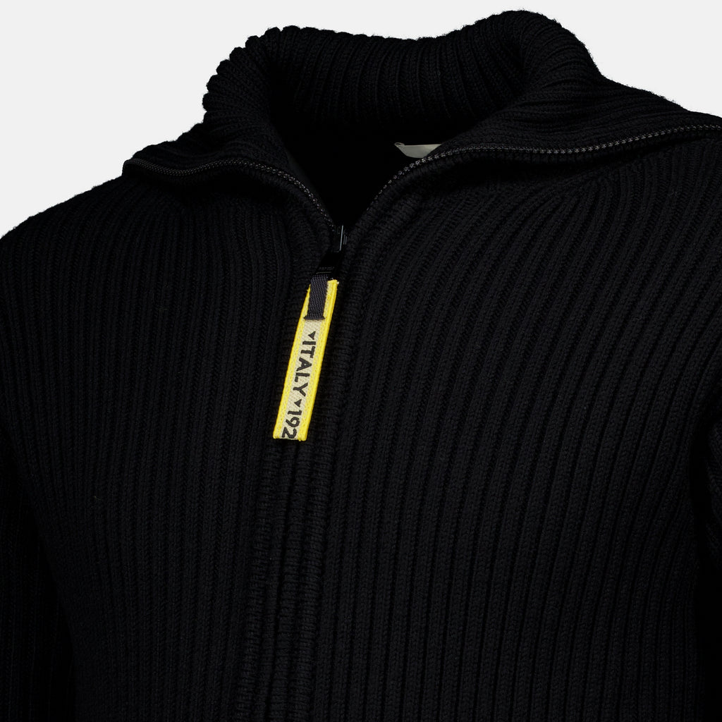 Maille ブラックジップカーディガン Fendi Noir Homme