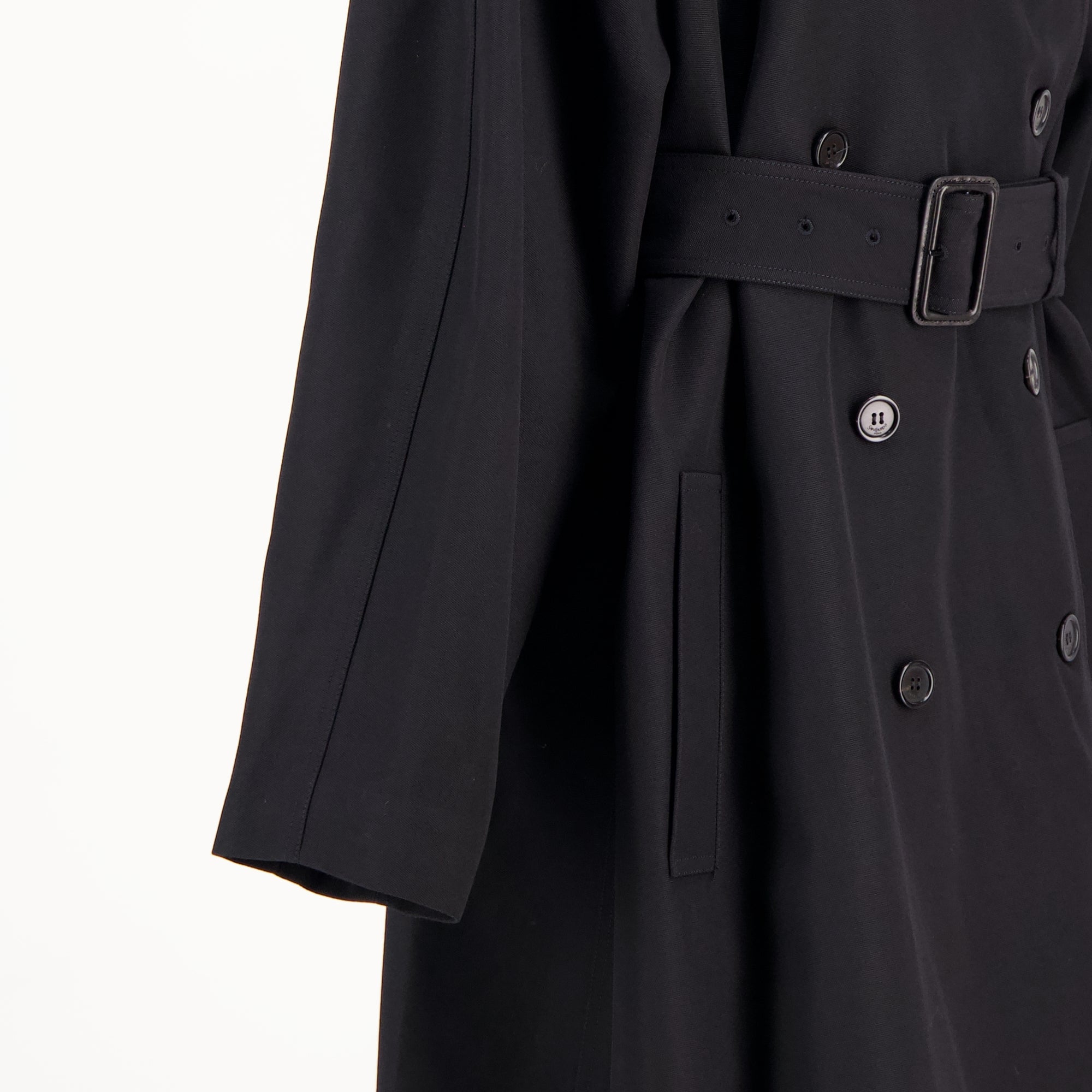 Image de l'article Manteau trench en laine de la marque Saint Laurent pour Femme - Saison Automne-Hiver 2025 - Vue détaillée_2