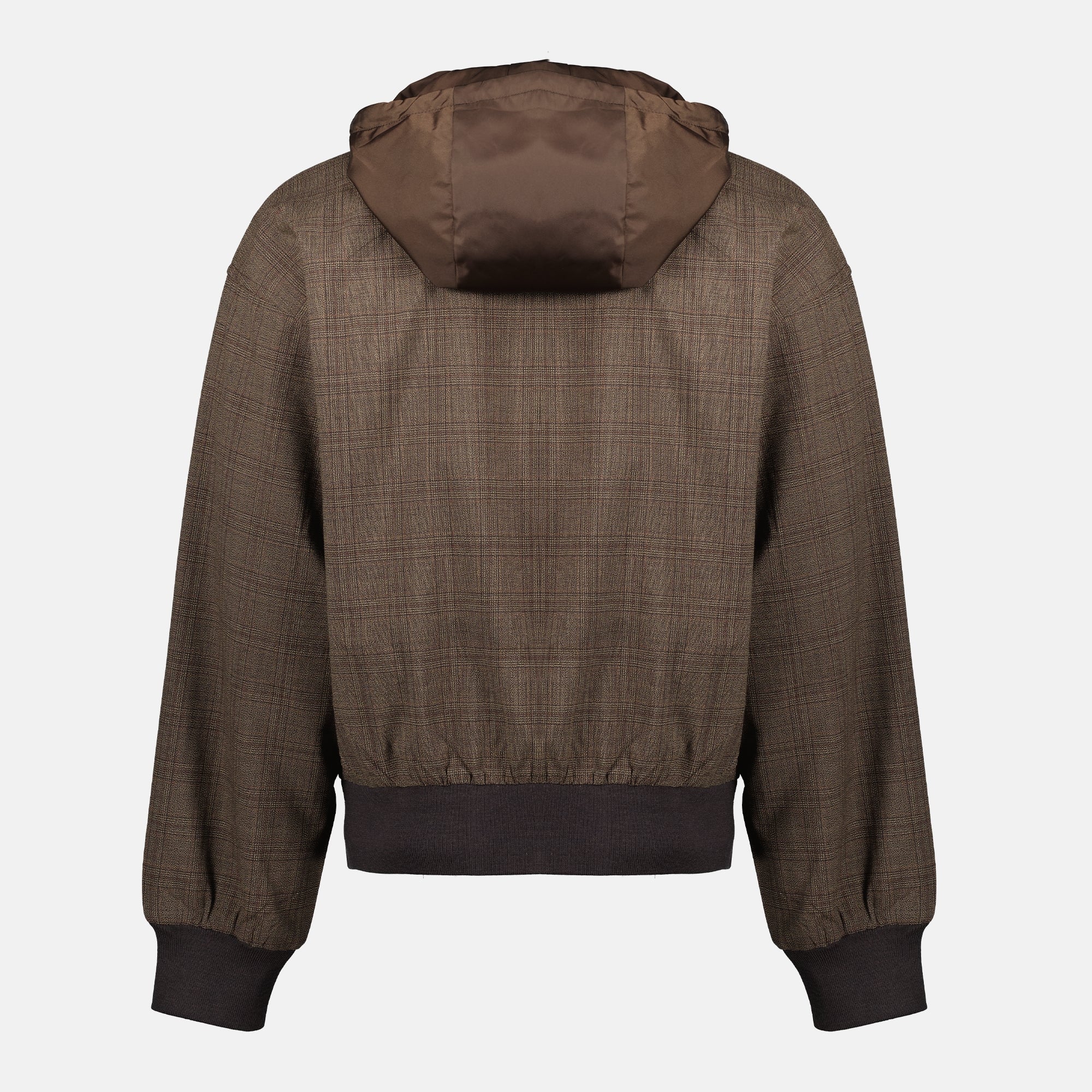 Image de l'article Veste à carreaux en laine de la marque Prada pour Homme - Saison Printemps-Été 2026 - Vue de Dos