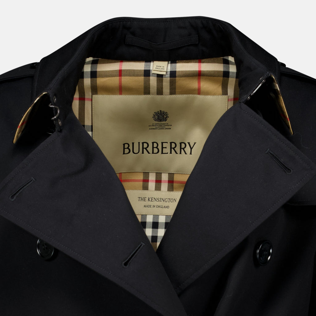 Manteaux Trench Nero Lungo Heritage Burberry Noir Femme