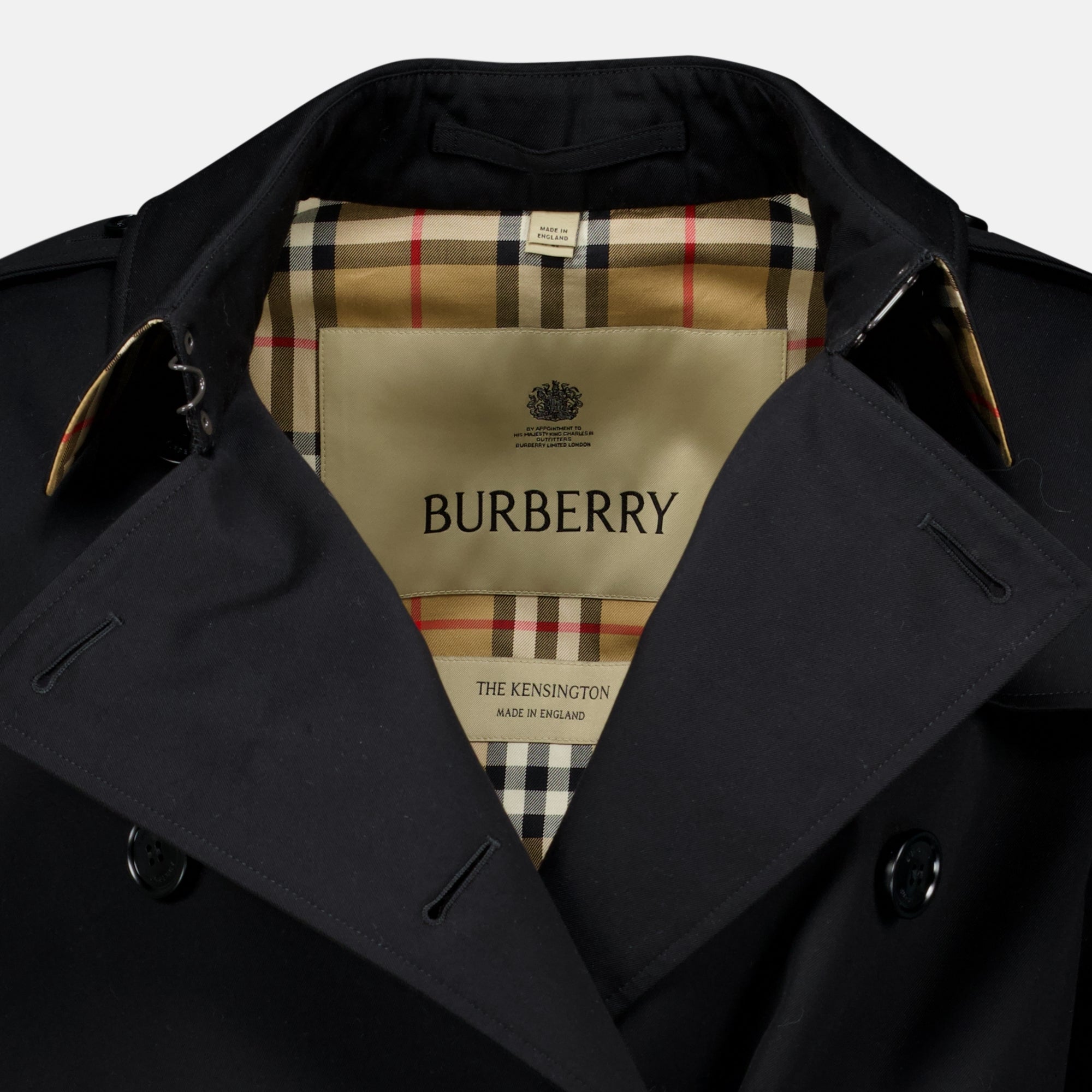 Manteaux Trench Héritage long noir Burberry Noir Femme